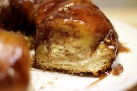 Cream cheese stuffed in the middle! Perfect combination!