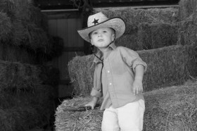 We love this one of our two year old because it captures the essence of his personality.