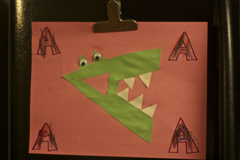 learning the letter A