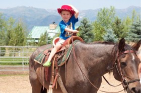 He is such a ham up there!  Riding like a professional!
