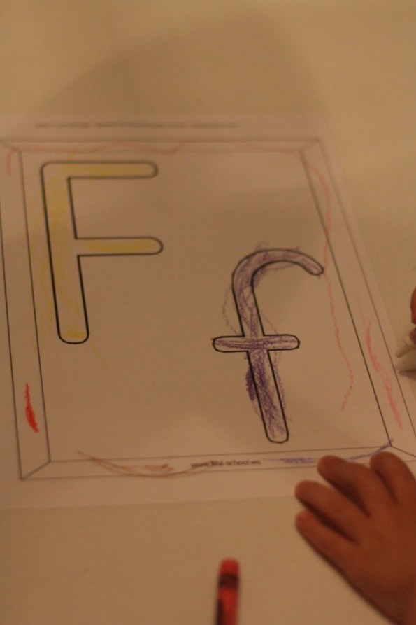 learning the letter F