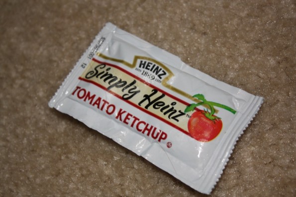 ketchup packet as an ice pack