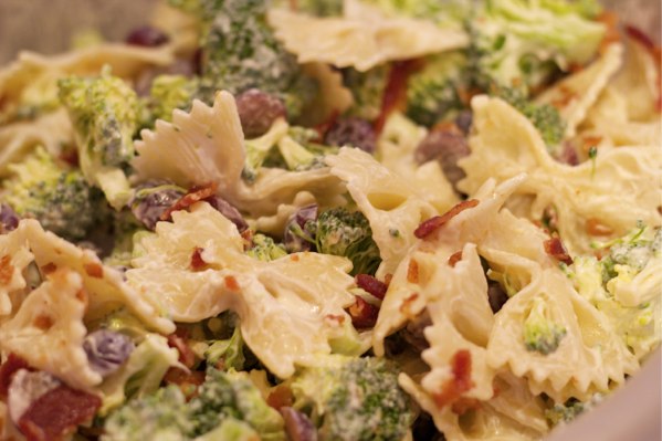 Broccoli, Pasta, Grape Salad