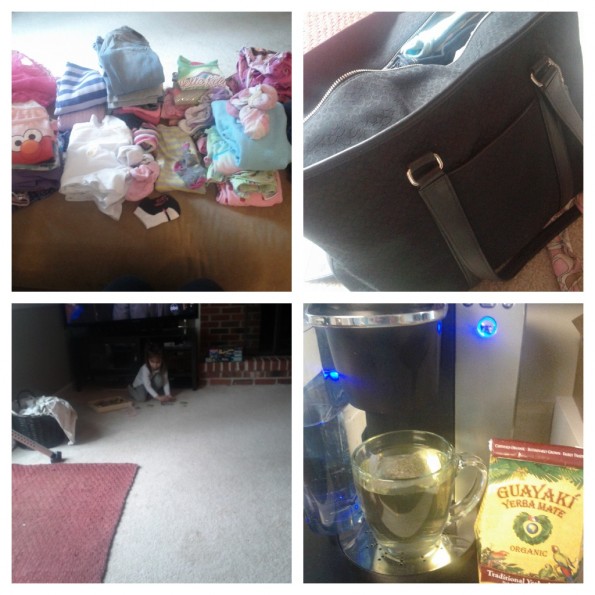 Laundry folding, bag packing, puzzles and some delicious healthy green tea.