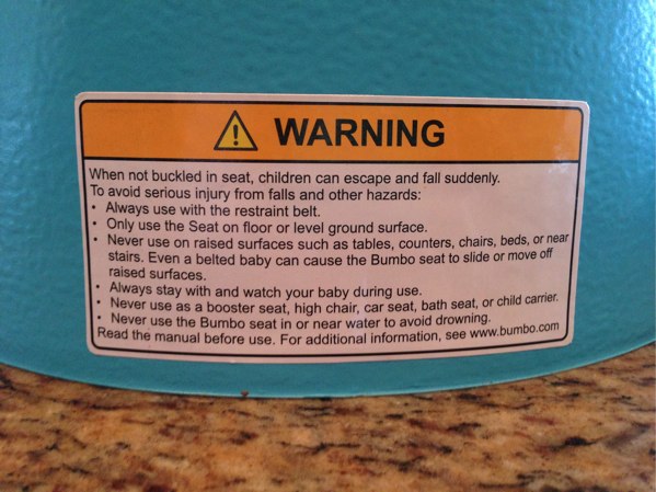 My kit came with this warning sticker for the back as well.